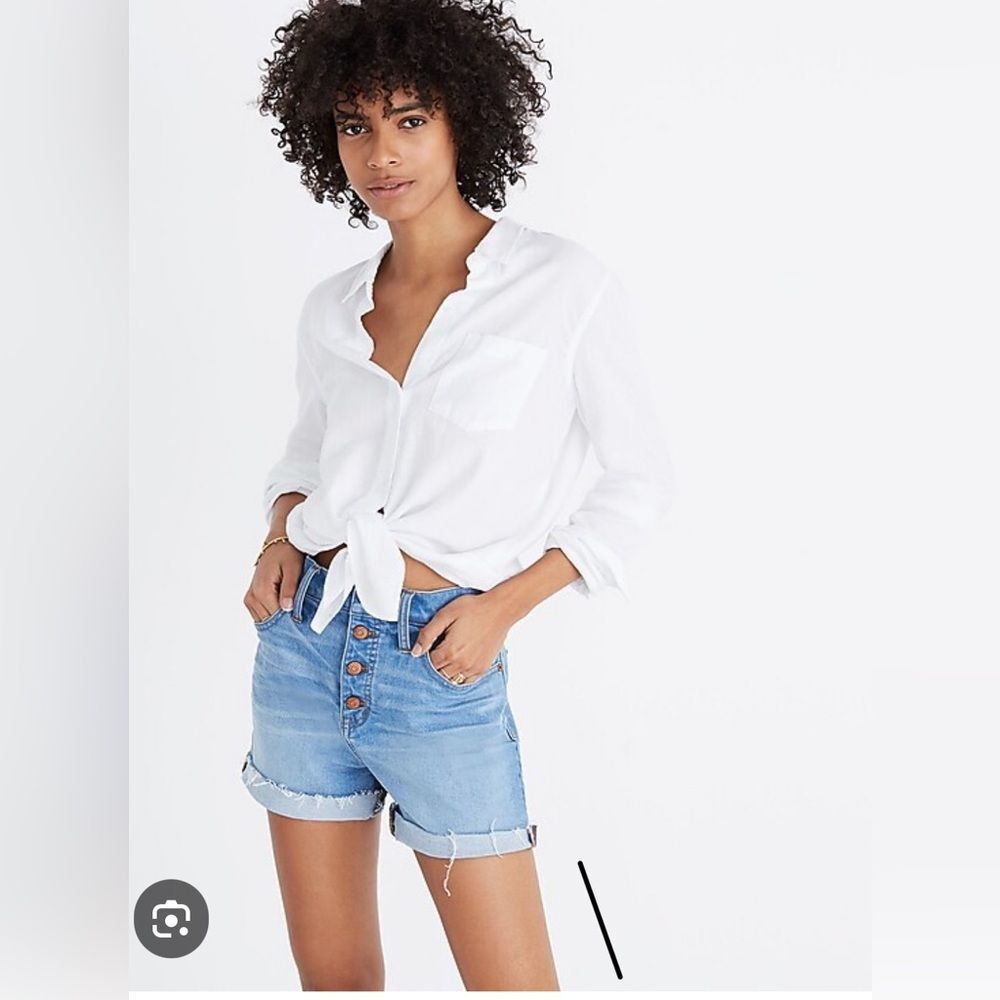MADEWELL High-Rise Denim Shorts: Button-Front Edition 25 H6543